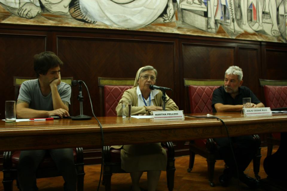 Martha Pelloni y Julio Ruiz en la Facultad de Derecho de la UBA